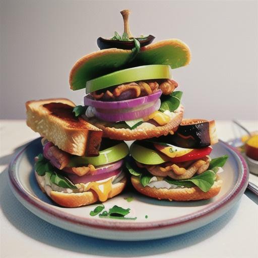 Bacon, egg and balsamic tomato baguettes