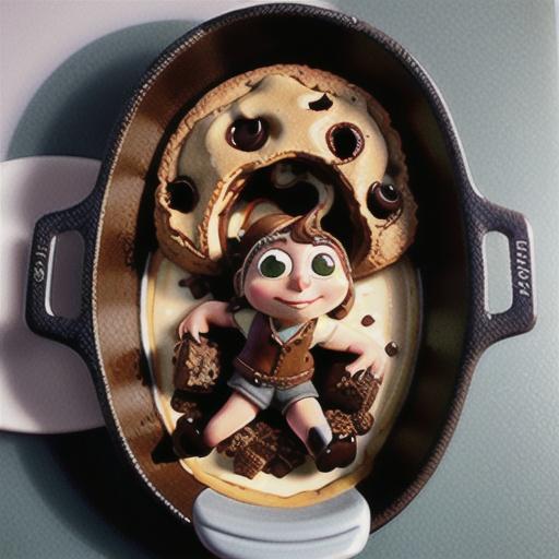 Brownie cookie skillet cake