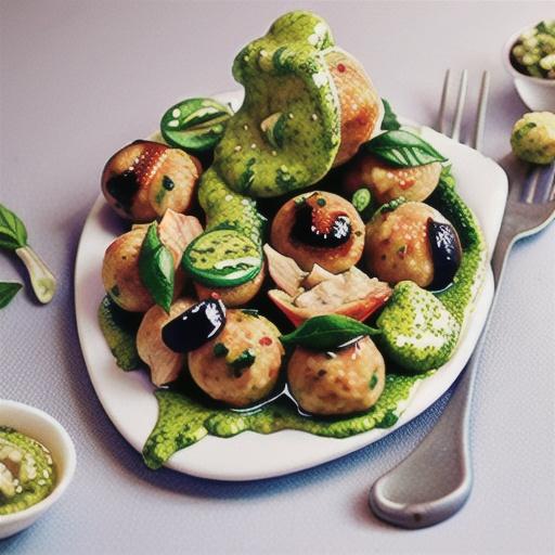 Pesto Chicken Meatballs
