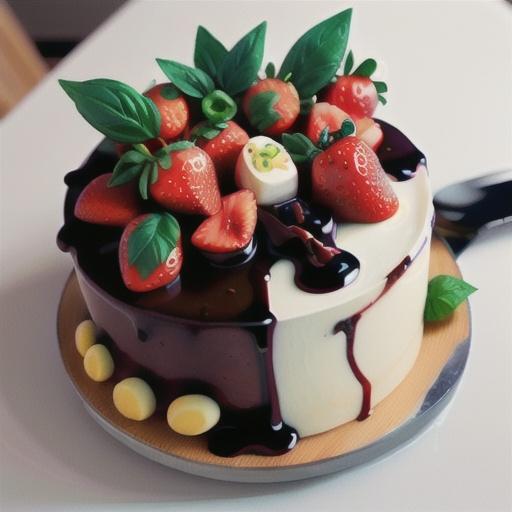 Basil Cake with Balsamic Strawberries