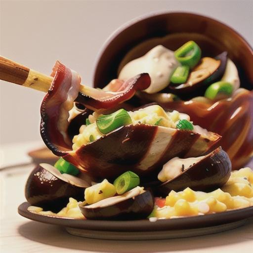 Lamb shanks with bacon and mushrooms