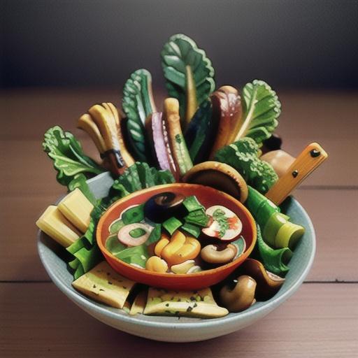 Mushroom, Kale, and Bok Choy Ramen
