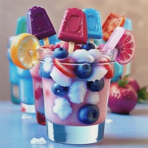Red, White and Blueberry Lemonade Pops