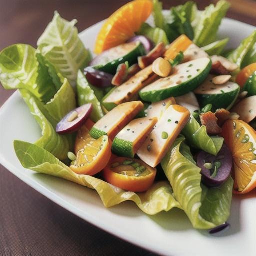 Romaine and Mandarin Orange Salad with Poppy Seed Dressing