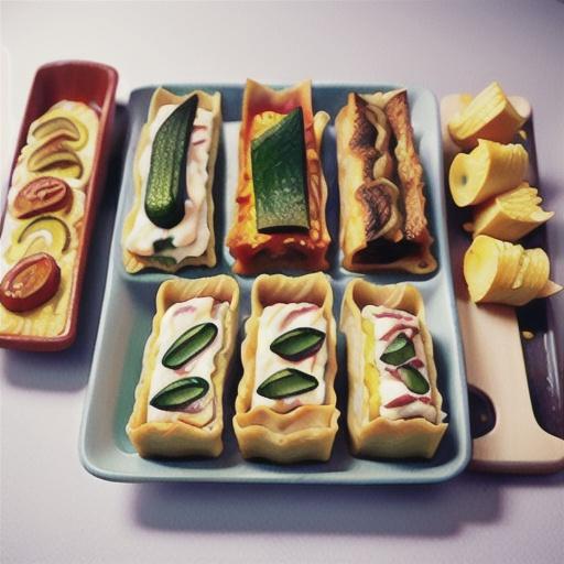 Vegetarian lasagne roll recipe