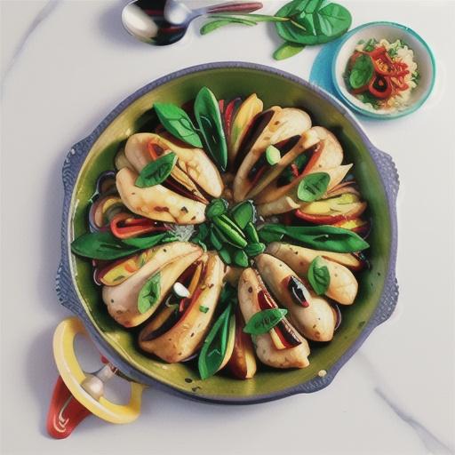 One-pan mushroom and spinach chicken recipe