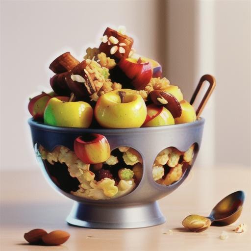 Roasted apples with honey nut crumble