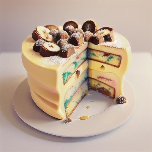 Banana custard cake recipe