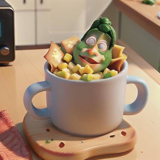 Microwave Corn Cheese Grits in a Mug