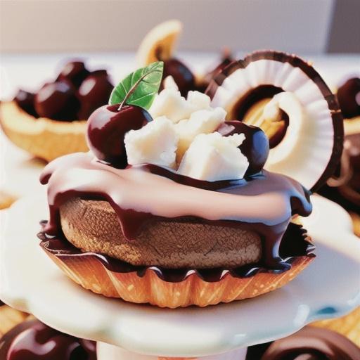 Chocolate cherry and coconut slice