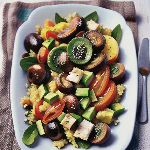 Quinoa & vegie pilaf with marinated feta