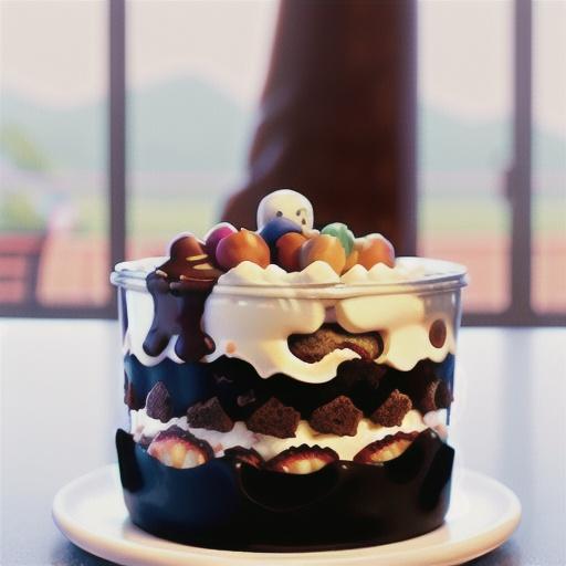 Chocolate cherry cheesecake trifle