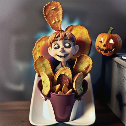 Jack-o'-lantern potato chips recipe