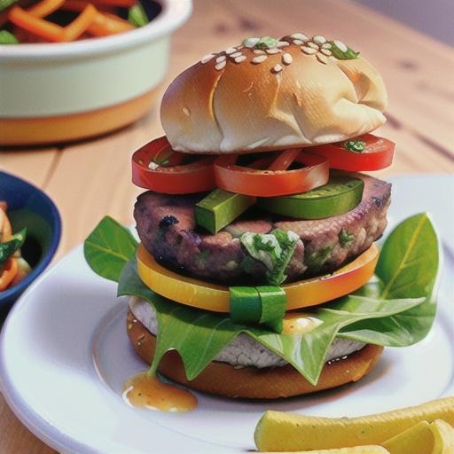 Middle Eastern lamb burger