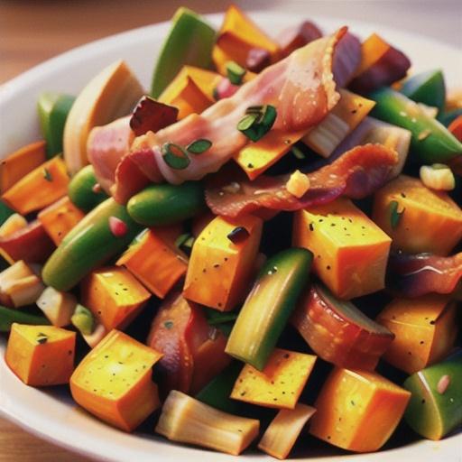 Sweet Potato Salad with Bacon Vinaigrette