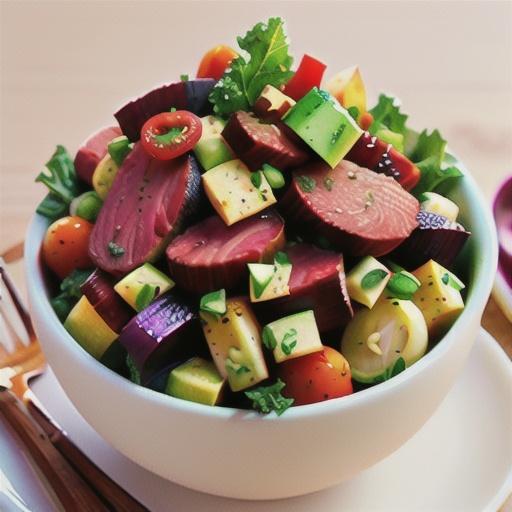 Warm corned beef and kale salad