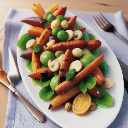 Honey Roasted Carrots with Dates and Hazelnuts
