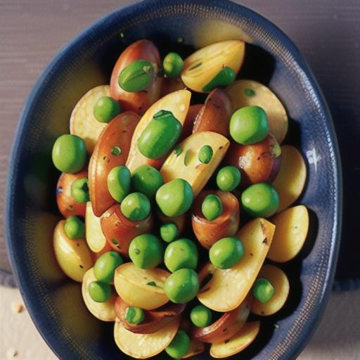 Indian-style potato and pea smash