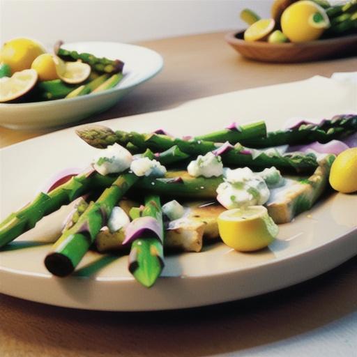 Roasted Asparagus with Lemon and Goat Cheese