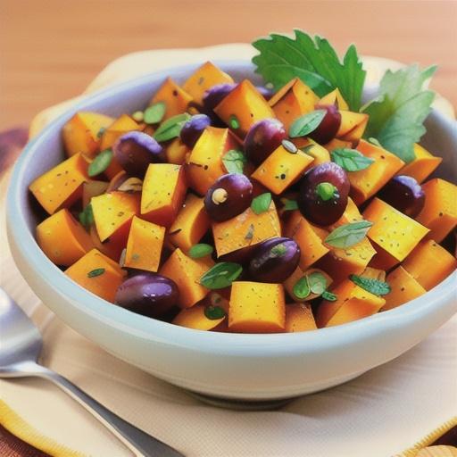 Butternut Squash with Grapes
