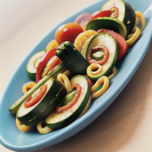 Raw pasta prima vera