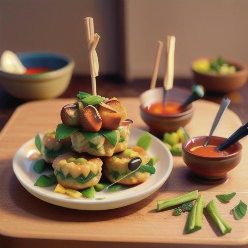 Thai fish cakes with dipping sauce