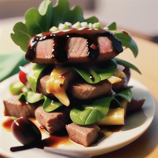Soy & ginger chargrilled beef with Asian greens