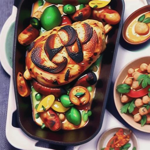 Piri-piri chicken & chorizo bake