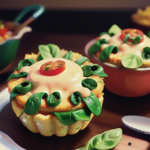 Ms B's Spinach-Topped Tomatoes