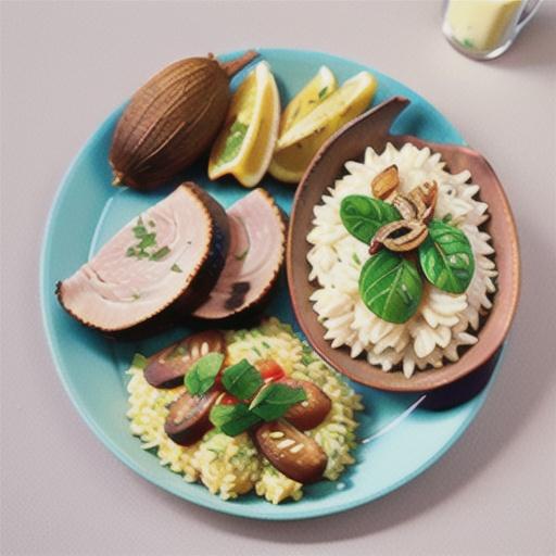 Chermoula lamb cutlets with coconut pilaf