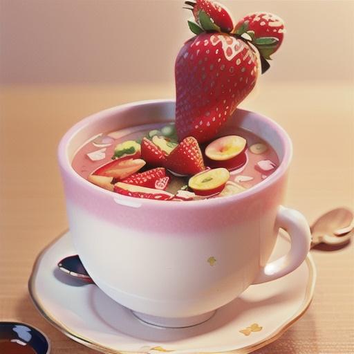 Spring Tea Strawberry Soup