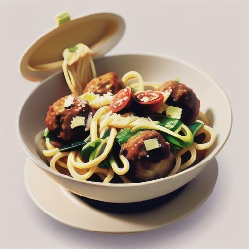 Spaghetti with meatballs