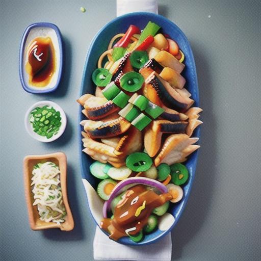 Vietnamese caramel chicken salad