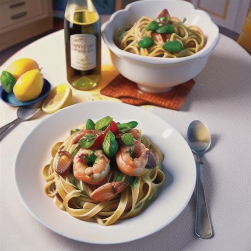 Shrimp Scampi with Linguini