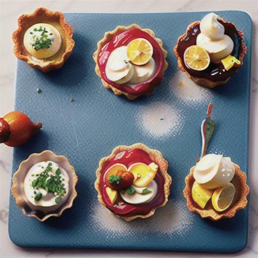 Gluten free lemon curd tart with goat's cheese cream