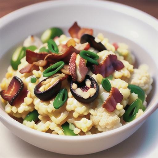 Cheesy Cauliflower Risotto with Bacon