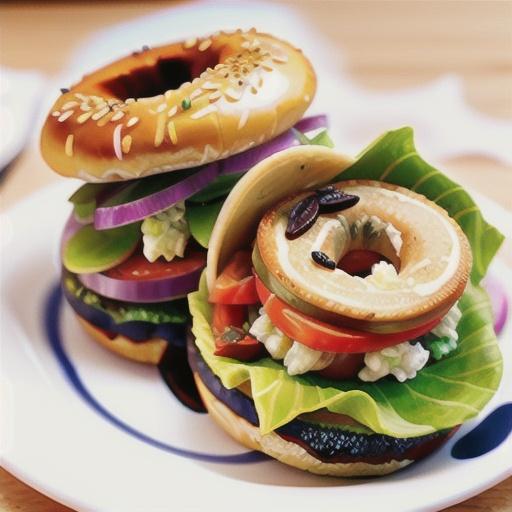 Smoked salmon bagels