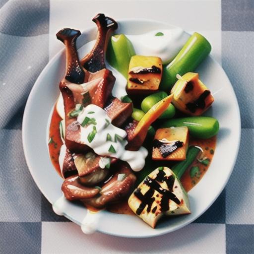 Lamb chops with harissa yoghurt