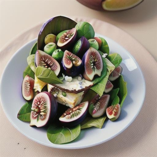 Baked goat's cheese and fig salad