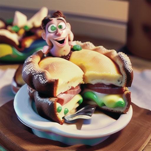 Salami and cheese torta with relish