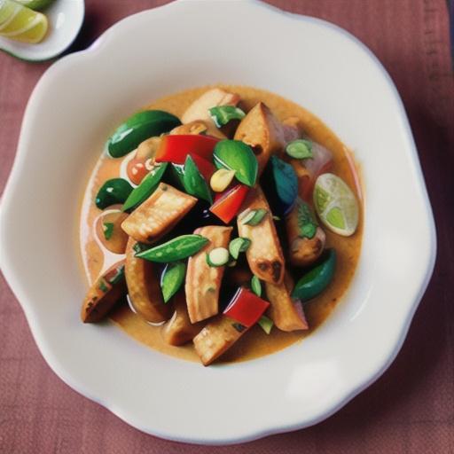 Thai chicken sausage curry