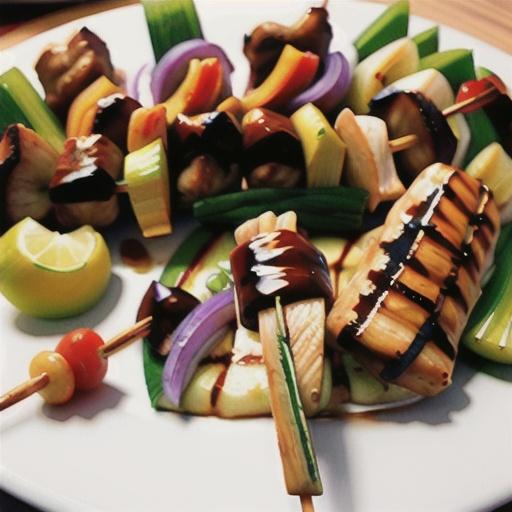 Grilled Teriyaki Chicken Thigh Skewers
