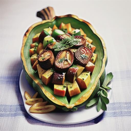 Stuffed Squash with Turkey and Apples