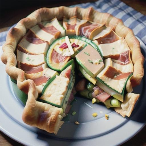 Pancetta, zucchini & feta filo pie