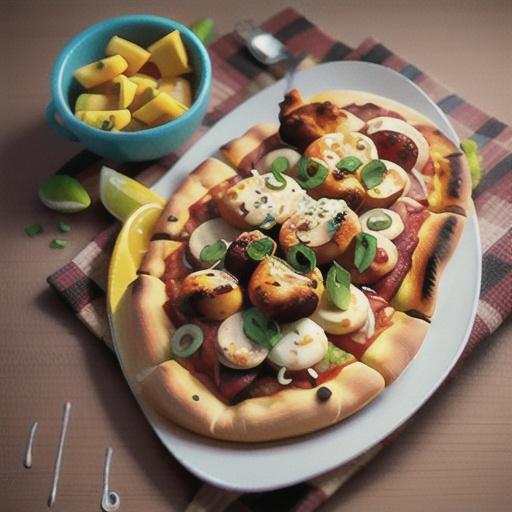 Tandoori chicken pizzas
