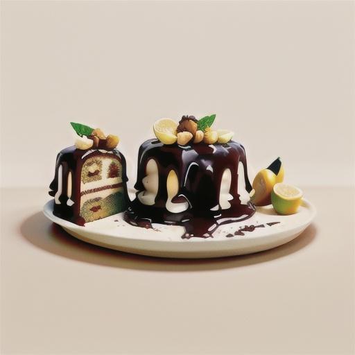 Hazelnut cake with lemon syrup