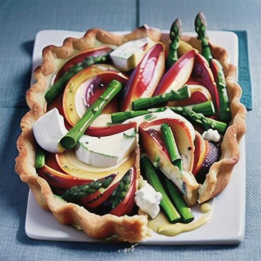 Goat's cheese and asparagus tart