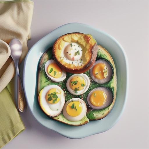 Baked Eggs in Avocado with Salmon