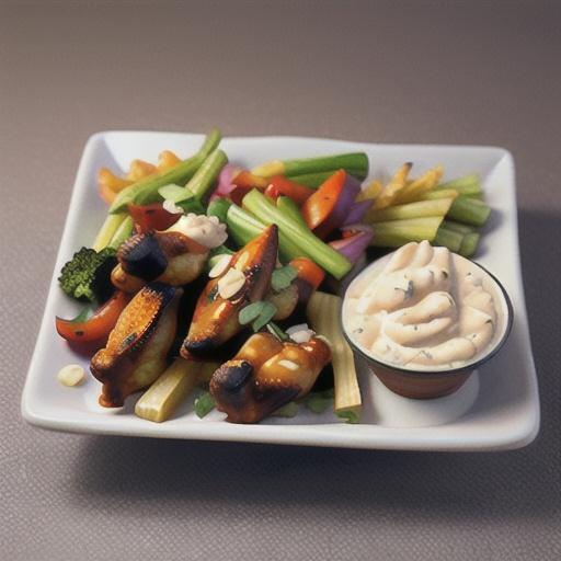 Cajun Spice Chicken Wings with Remoulade Sauce