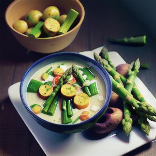 Asparagus, Leek, and Potato Soup